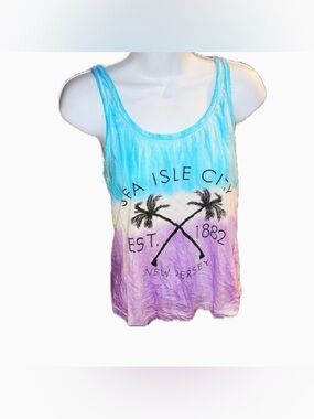 Sea Isle City Gradient Tank Top 🩵🤍💜🌊
